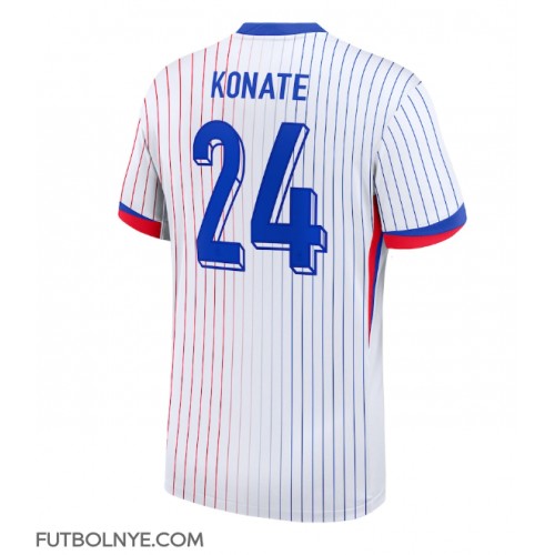 Camiseta Francia Ibrahima Konate #24 Visitante Equipación Eurocopa 2024 manga corta